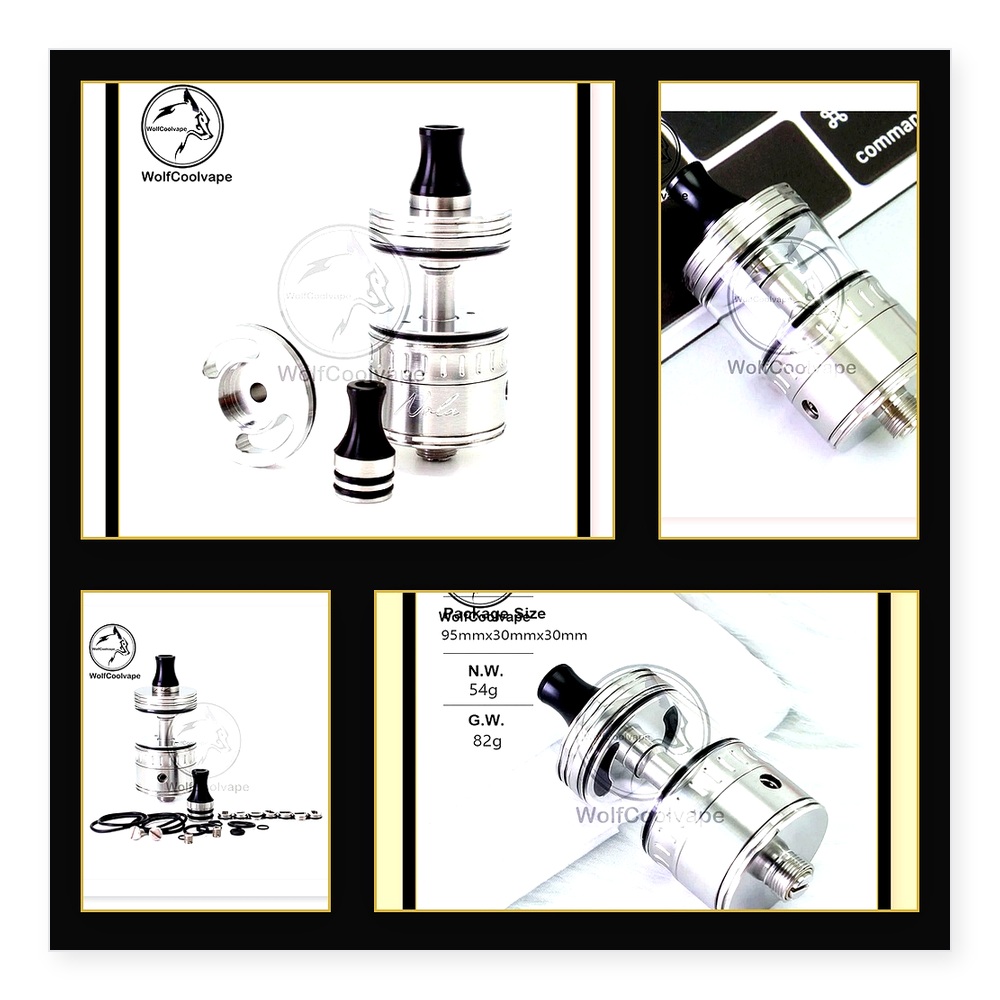 Vaping Air - Wolfcoolvape NOLA RTA อะตอมไมเซอร์แบบถอดประกอบได้ขนาด 22 มม.