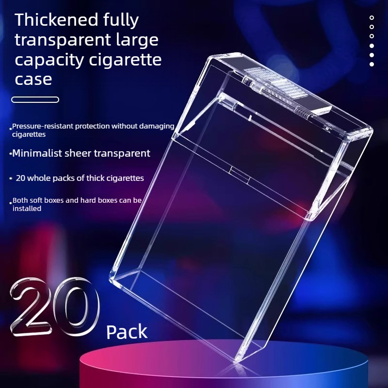 Smoking & Vaping Accessories - กล่องบุหรี่แบบพกพา ฝาพับใส ปิดผนึกกันน้ำ แบบหนา นุ่ม แข็ง