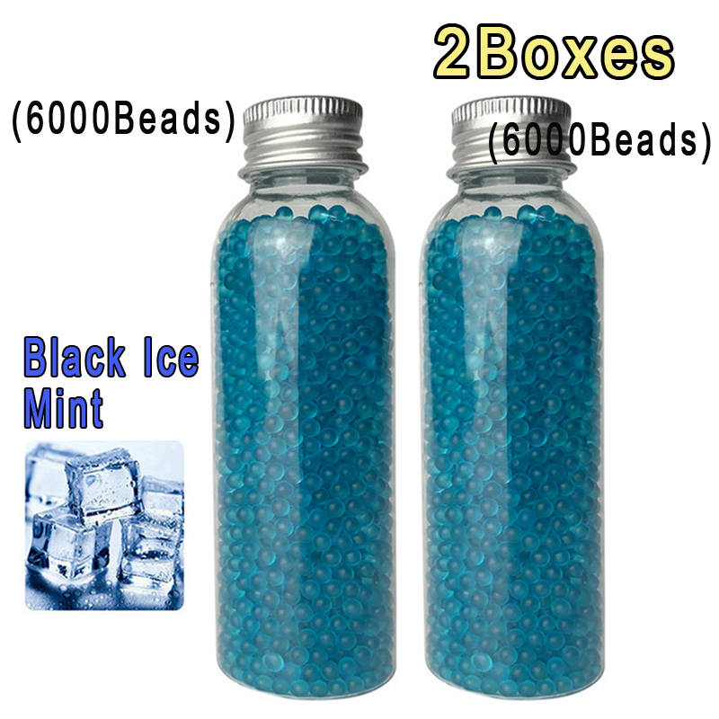 Smoking & Vaping Accessories - เม็ดบีดส์ผสมรสผลไม้ แบล็คไอซ์ มิ้นท์ 6000 ชิ้น ลูกบอลบีบระเบิดกลิ่นมิ้นท์