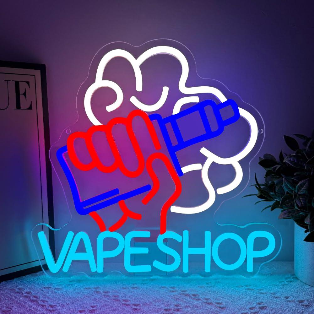 ป้ายไฟนีออนร้านขายบุหรี่ไฟฟ้า  - Vaping Store บทวิจารณ์และราคา