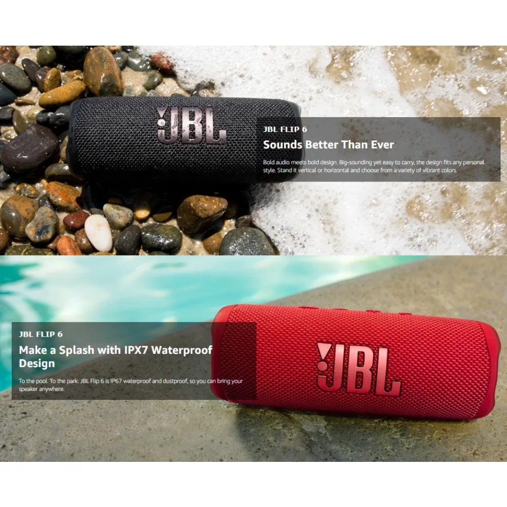 JBL FLIP6 ลำโพงบลูทูธแบบพกพา ก - Jbl Speaker Flip 6 บทวิจารณ์และราคา